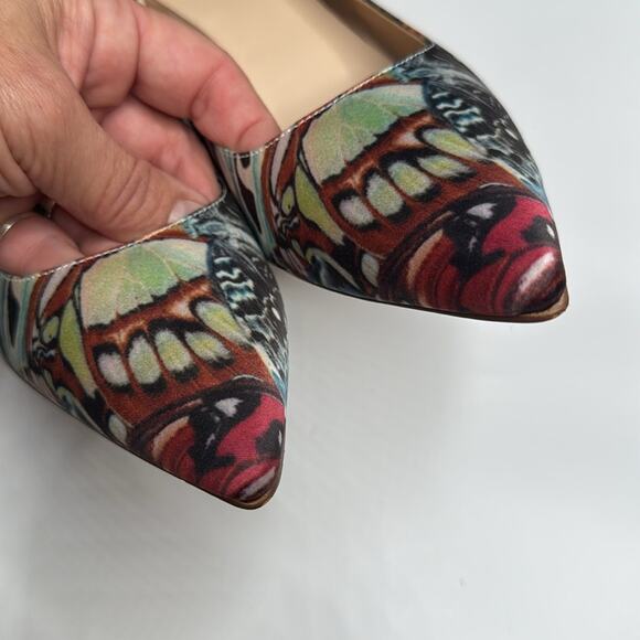 Nine West Butterfly Moth Print Margot Pump Heels New with Tag S-344 Sz 10 - Picture 4 of 9